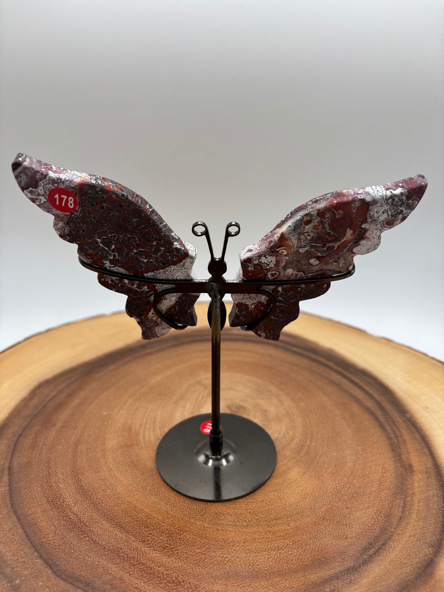 Red Crazy Lace Agate Butterfly Wings
