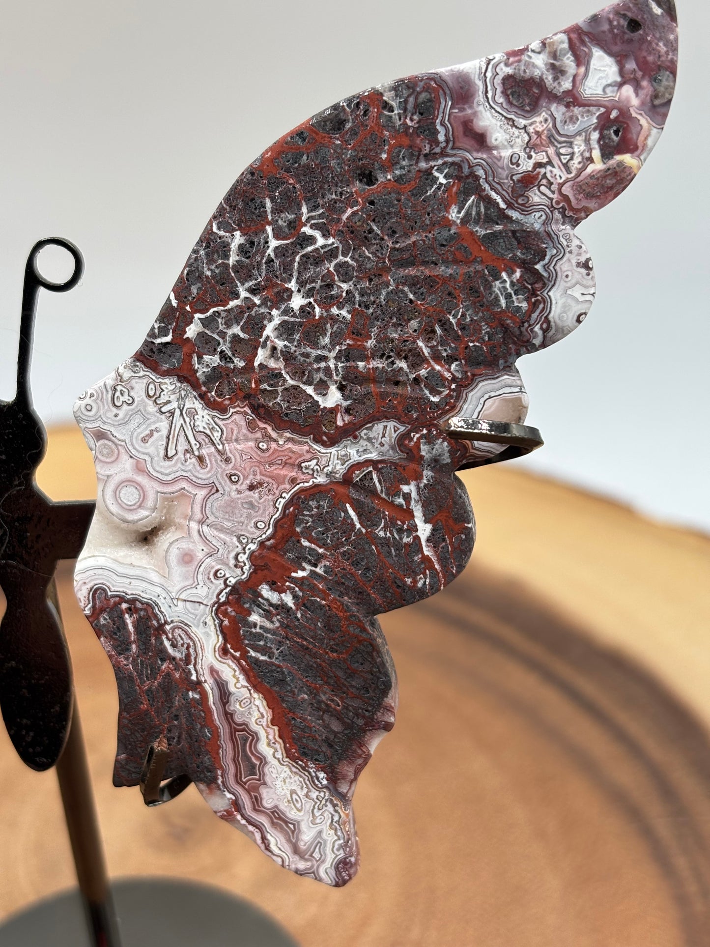 Red Crazy Lace Agate Butterfly Wings