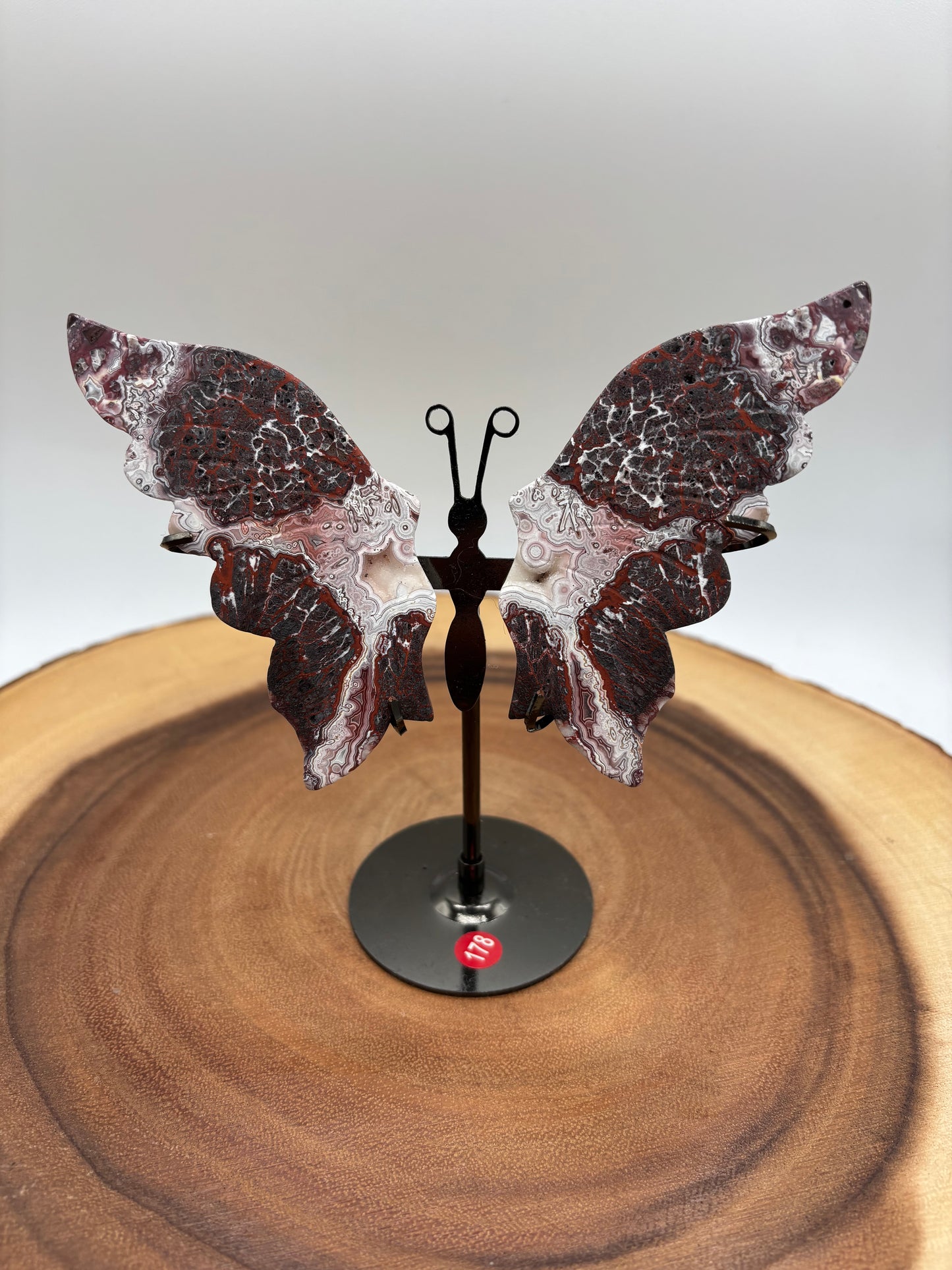 Red Crazy Lace Agate Butterfly Wings