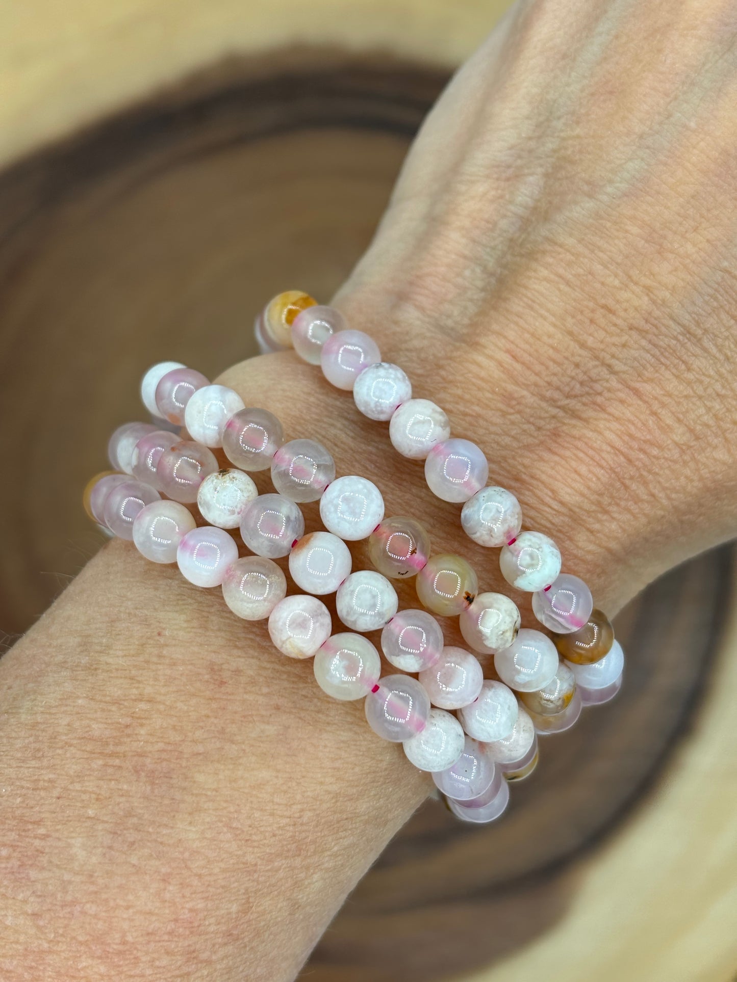 Flower Agate Bracelet