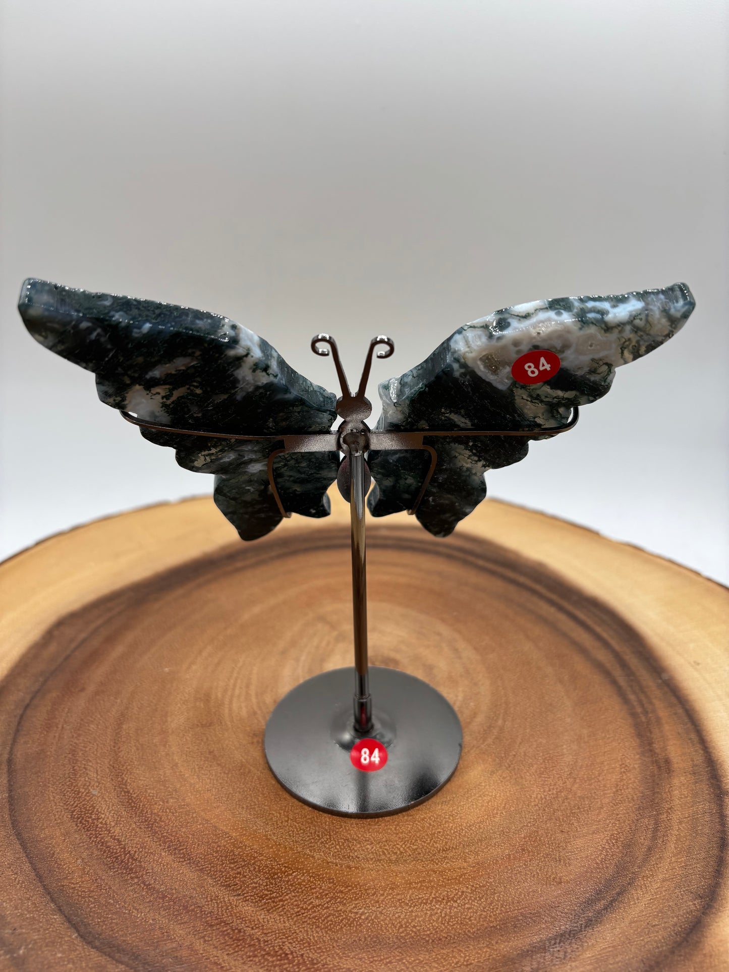 Moss Agate Butterfly Wings