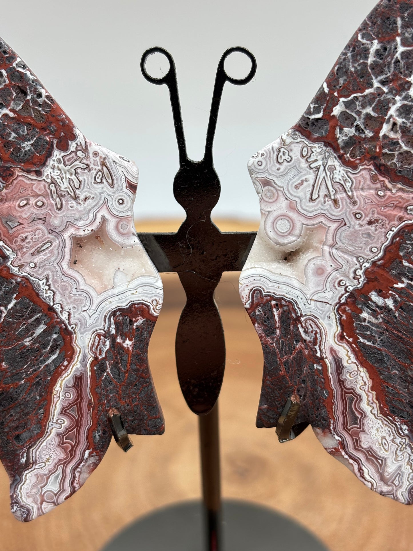Red Crazy Lace Agate Butterfly Wings