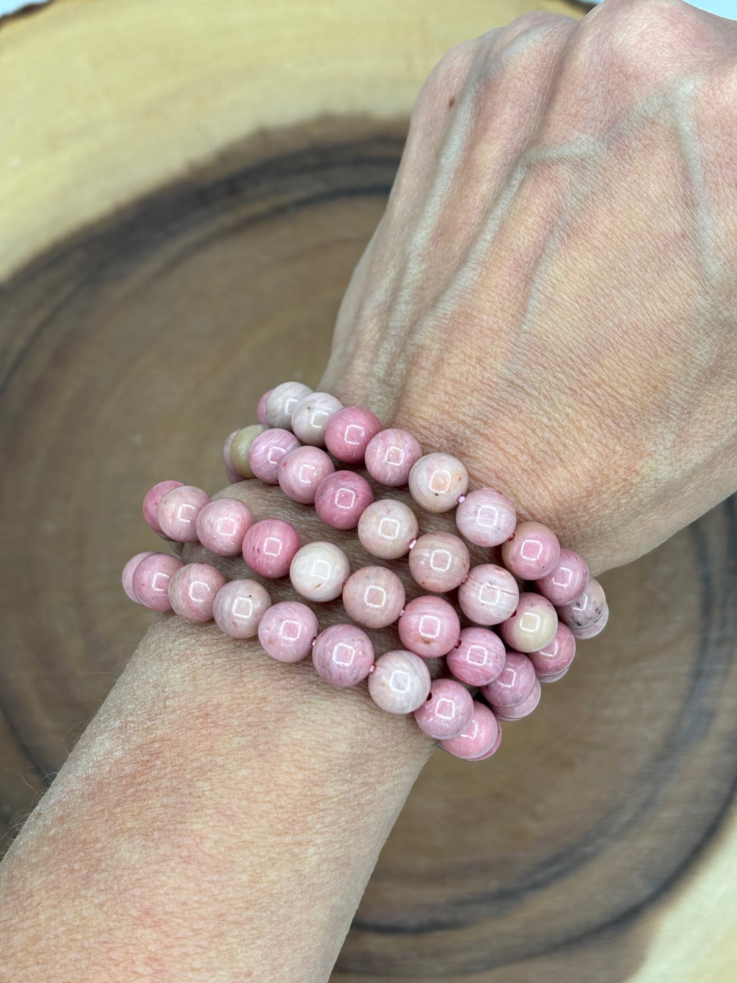Pink Petrified Wood Bracelet