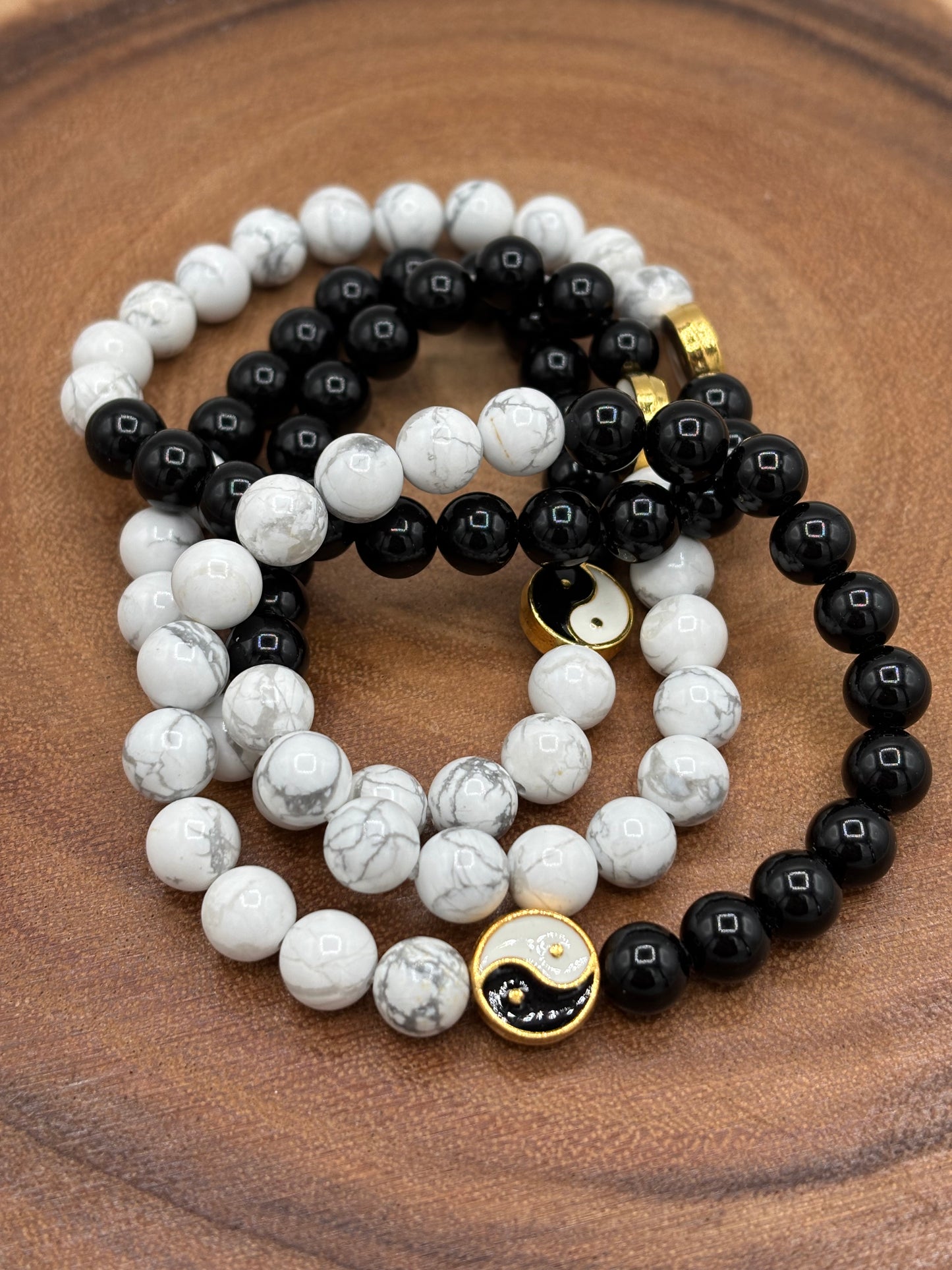 Howlite & Black Obsidian Bracelet