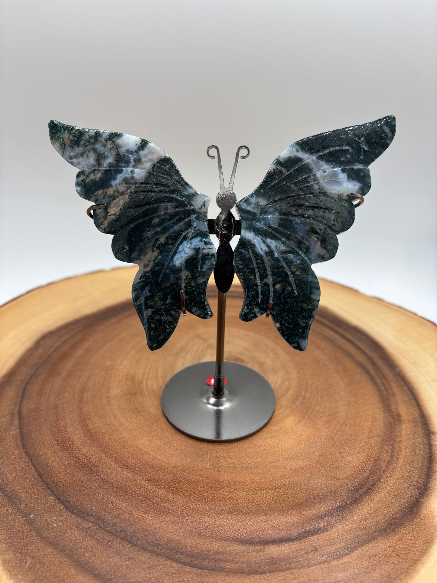 Moss Agate Butterfly Wings