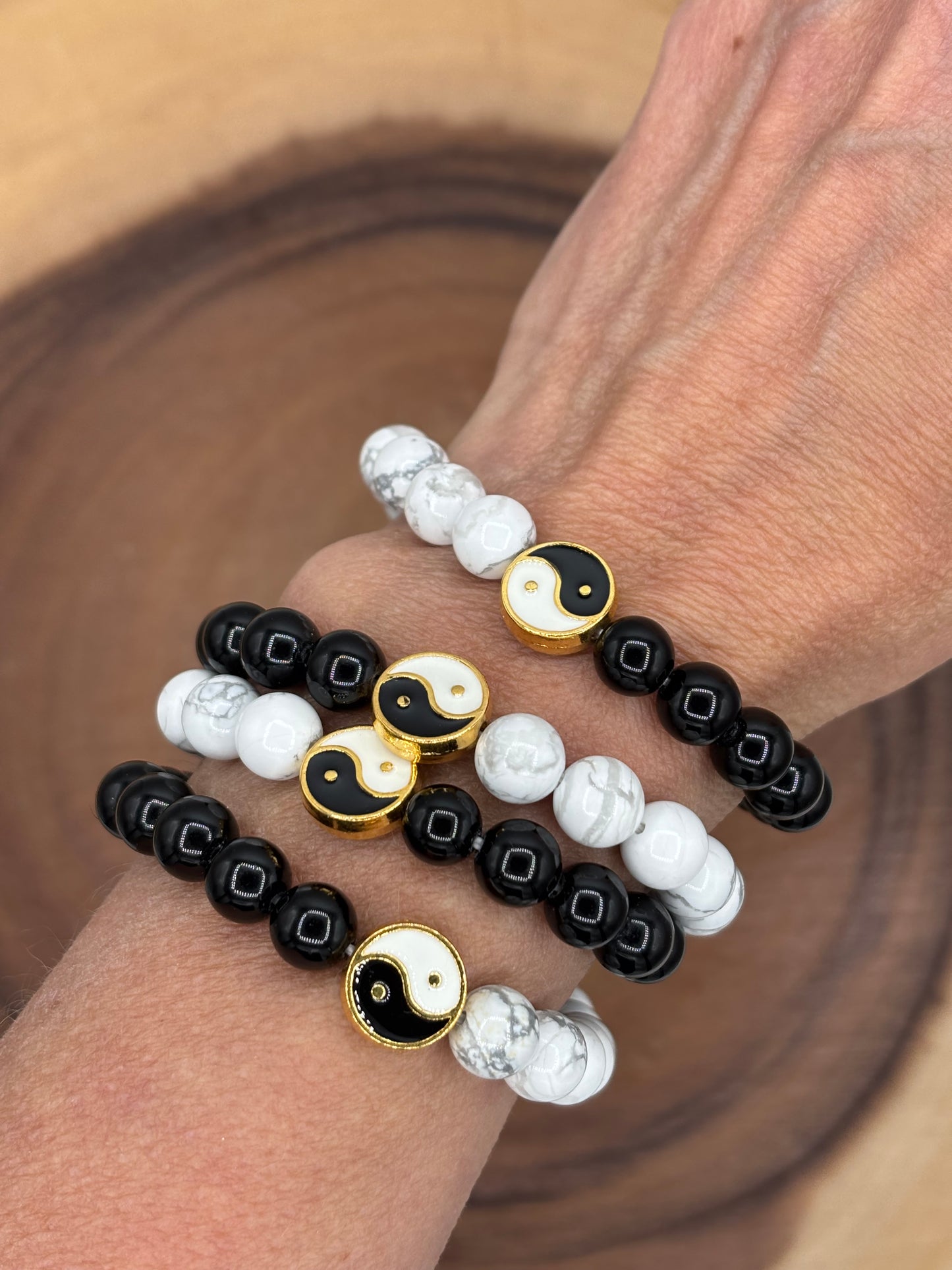 Howlite & Black Obsidian Bracelet