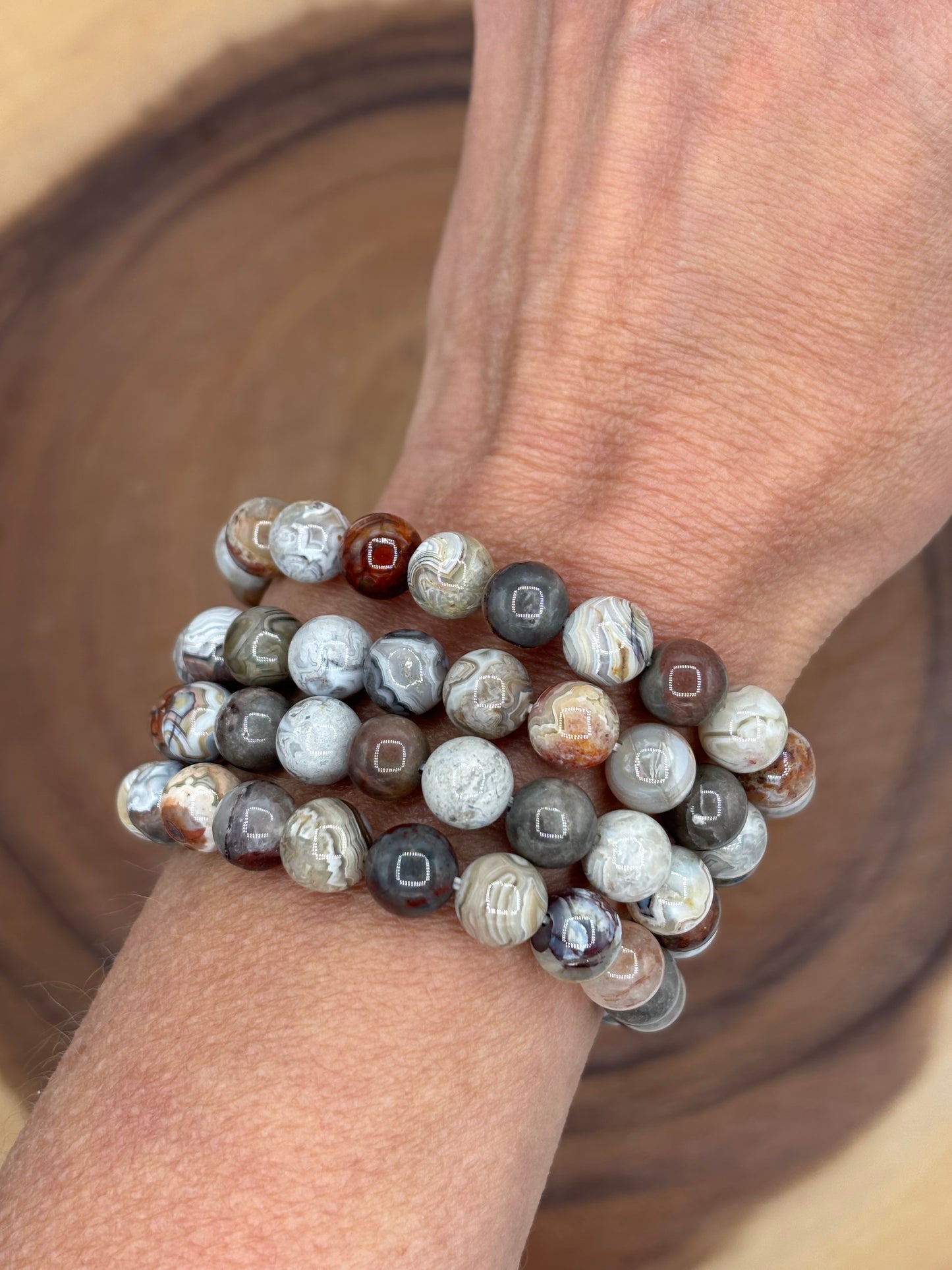 Mexican Crazy Lace Agate Bracelet