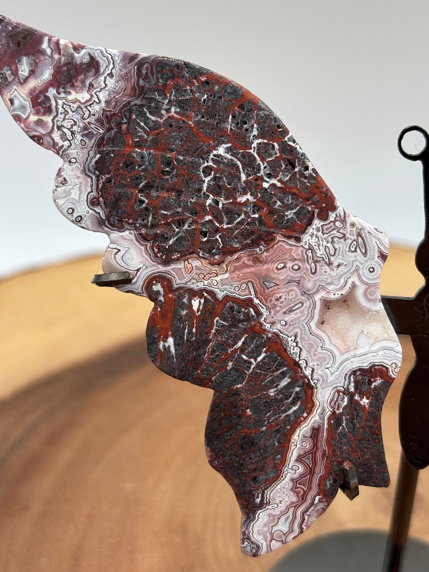 Red Crazy Lace Agate Butterfly Wings