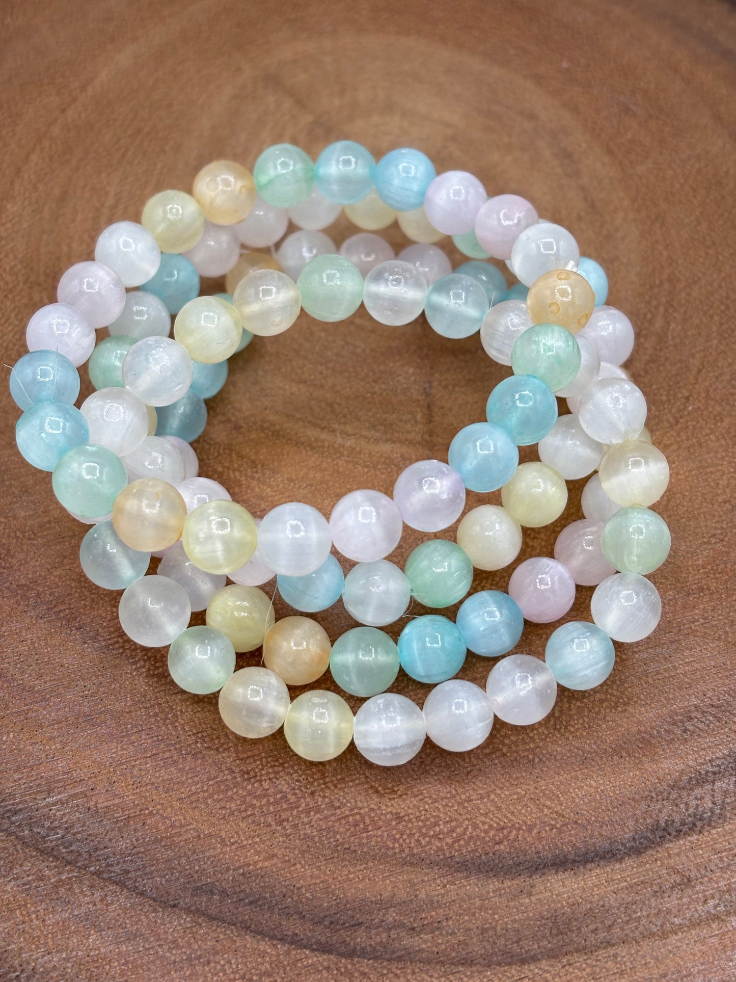Coloured Selenite Bracelet