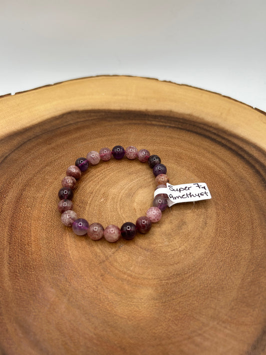 Super 7 & Amethyst Bracelet