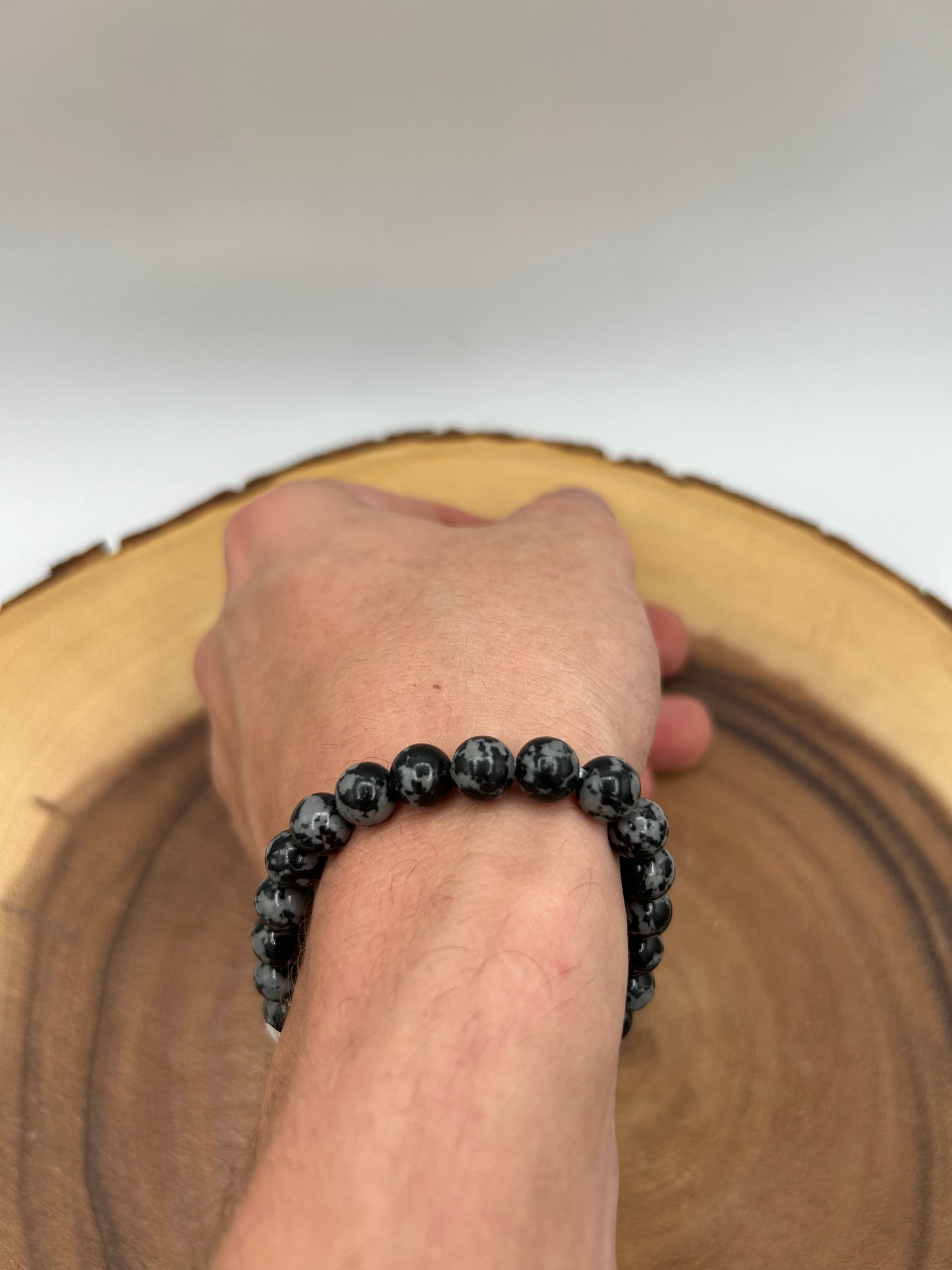 Snowflake Obsidian Bracelet